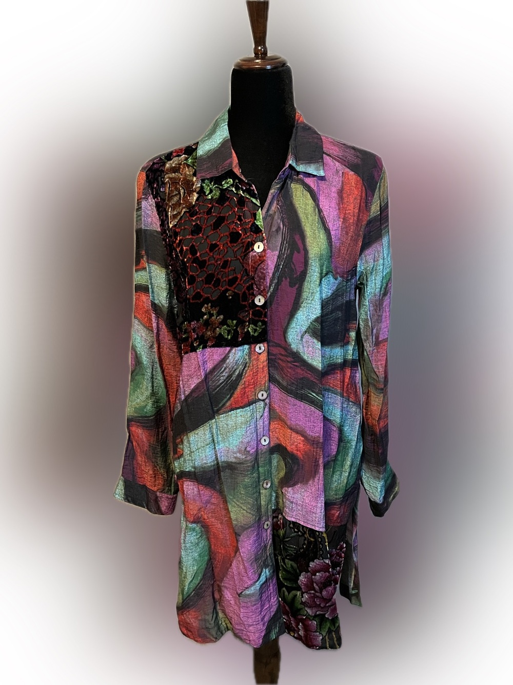John Mark Abstract Patchwork Tunic size M